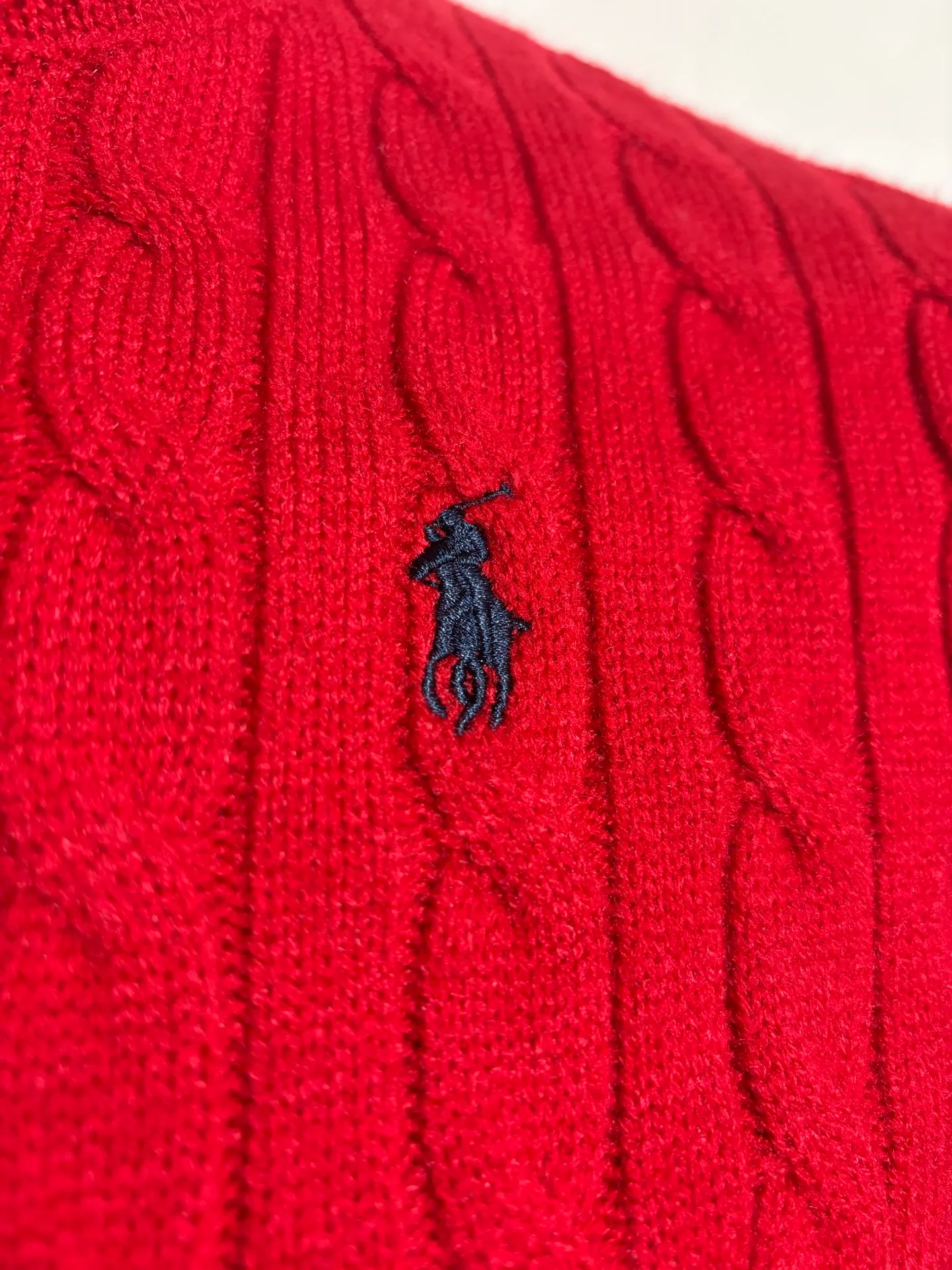 P190 000010 #FF2223 Polo Ralph Lauren solid cable knitted sweater brown Size: S-XXL